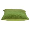 Quilted Velvet Olive Square Throw Pillow