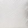 Transitional White Quilted Throw Pillow