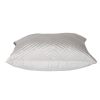 Transitional White Quilted Throw Pillow