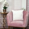 Transitional White Quilted Throw Pillow
