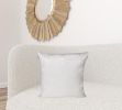 Transitional White Quilted Throw Pillow