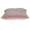 Pink Chunky Geo Stitched Velvet Decorative Throw Pillow