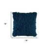 18" Blue Boho Textured Modern Throw Pillow