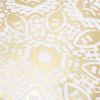 White Gold Medallion Down Filled Throw Pillow