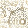 White Gold Medallion Down Filled Throw Pillow