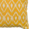 Yellow Natural Ikat Down Filled Throw Pillow