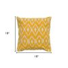 Yellow Natural Ikat Down Filled Throw Pillow