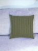 18" Olive Cotton Throw Pillow