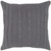 Gray Knit Sweater Stripe Down Throw Pillow