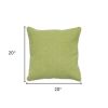 20" Green Cotton Throw Pillow