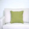 20" Green Cotton Throw Pillow