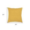 20" Gold Cotton Throw Pillow