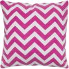Hot Pink Ivory Chevron Down Filled Throw Pillow