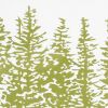 Green Ivory Grove of Trees Down Throw Pillow
