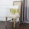 Green Ivory Grove of Trees Down Throw Pillow