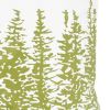 Green Ivory Grove of Trees Down Throw Pillow