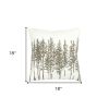 18" Gray Cotton Throw Pillow