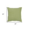 20" Lime Green Cotton Throw Pillow