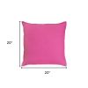 20" Hot Pink Cotton Throw Pillow
