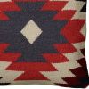 Red Cream Kilim Down Filled Throw Pillow