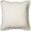 Ivory Embellished Flange Down Filled Throw Pillow