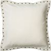Ivory Embellished Flange Down Filled Throw Pillow