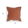 Rust Orange Embellished Flange Down Throw Pillow