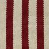 Khaki Red Center Stripe Down Filled Throw Pillow