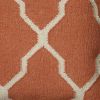 Orange Ivory Quatrefoil Down Throw Pillow