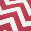 18" Red and Ivory Cotton Throw Pillow