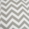 Gray Ivory Chevron Down Filled Throw Pillow