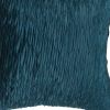 18" Teal Blue Crinkle Cotton Throw Pillow
