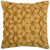 Yellow  Pinwheel Floral Petal Down Throw Pillow