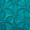 Teal Blue Pinwheel Floral Petal Down Throw Pillow