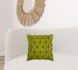 Lime Green Pinwheel Floral Petal Down Throw Pillow