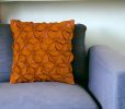 18" Orange Cotton Throw Pillow