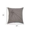 Gray Twisted Knot Modern Down Throw Pillow