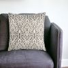 22" Light Gray Cotton Throw Pillow