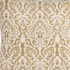 22" Gold And White Cotton Throw Pillow