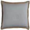 22" Light Blue Cotton Throw Pillow