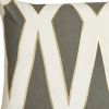 Gray Ivory Gold Geo Linework Throw Pillow