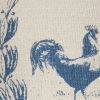 Blue Distressed Farmhouse Throw Pillow