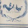 Blue Distressed Farmhouse Throw Pillow