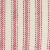 20" Red and Natural Ticking Stripe Cotton Throw Pillow