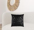 Black Sequins Diamond Pattern Throw Pillow
