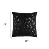 Black Sequins Diamond Pattern Throw Pillow