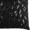 Black Sequins Diamond Pattern Throw Pillow
