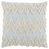 Light Blue Shaggy Chevron Throw Pillow