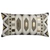 Gold Metallic Contemporary Pattern Lumbar Pillow