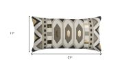 Gold Metallic Contemporary Pattern Lumbar Pillow